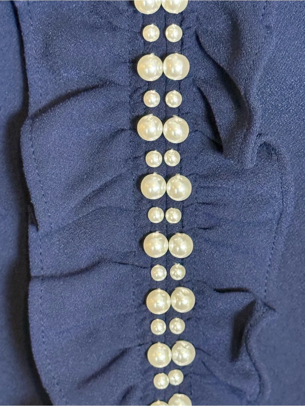 Lilly Pulitzer Adalee Shift Dress Women's Size 6 True Navy Pearl Embellishment